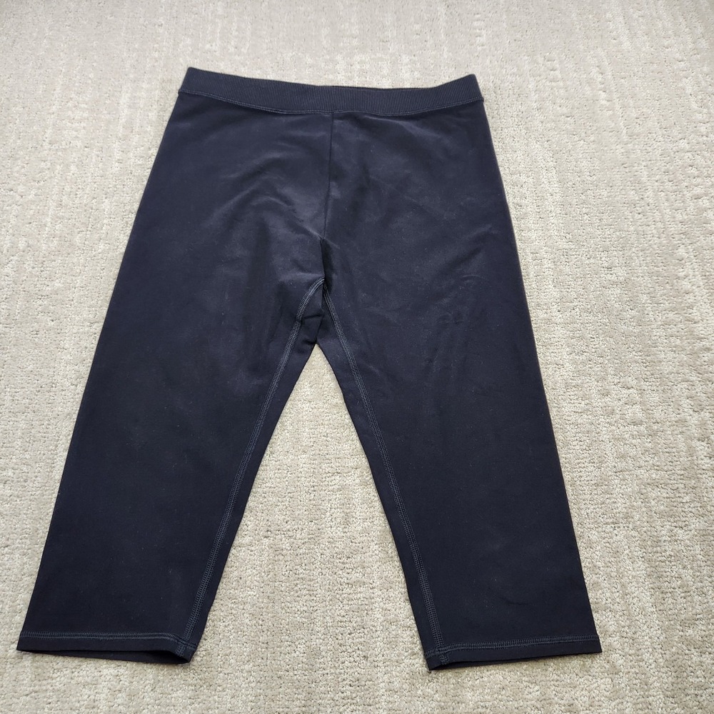 Alo Yoga Women Large Cropped Leggings Pants High Rise Black Athleisure